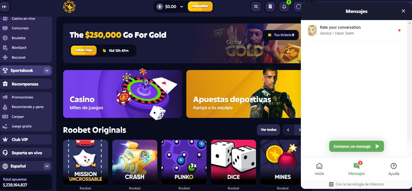 chat en vivo de roobet