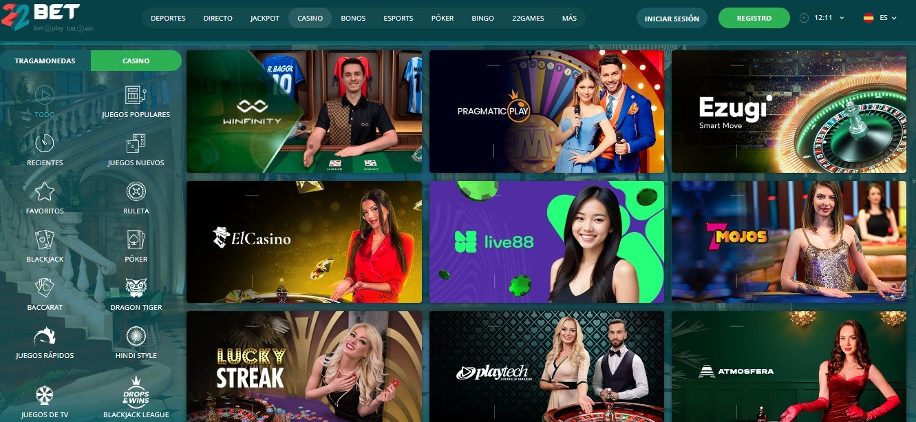 casinos online con Mercado Pago 22bet